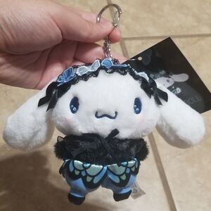 Sanrio Butterfly Cinnamoroll Mascot Keychain Bag Charm Plush